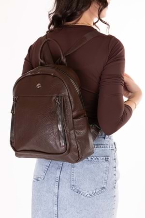 Gondol Kadın Kullanışlı Günlük Sırt Çantası ald.31124 - Kahverengi - TEK EBAT