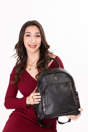 Gondol Kadın Kullanışlı Günlük Sırt Çantası ald.31124 - Siyah - TEK EBAT