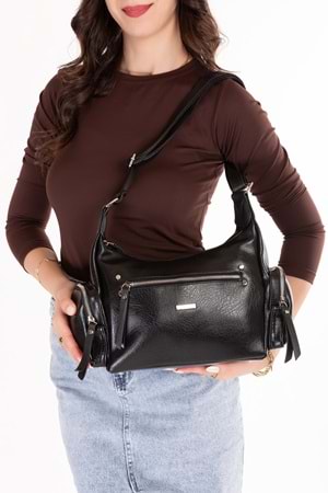 Gondol Kadın Kullanışlı Günlük Çanta ald.80735 - Siyah - TEK EBAT