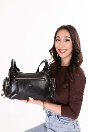 Gondol Kadın Kullanışlı Günlük Çanta ald.80735 - Siyah - TEK EBAT