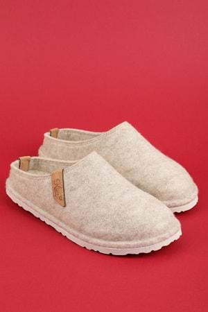 GONDOL İÇİ DIŞI KEÇE RAHAT VE HAFİF EV TERLİĞİ- KREM EV.333 - Krem - 37