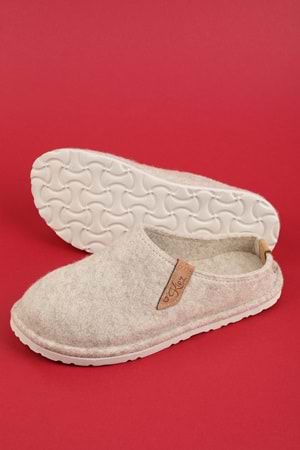 GONDOL İÇİ DIŞI KEÇE RAHAT VE HAFİF EV TERLİĞİ- KREM EV.333 - Krem - 37