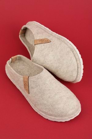 GONDOL İÇİ DIŞI KEÇE RAHAT VE HAFİF EV TERLİĞİ- KREM EV.333 - Krem - 37