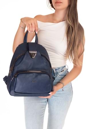 Gondol Kadın Taş Detaylı Günlük Sırt Çantası ald.1250 - T.Blue - TEK EBAT