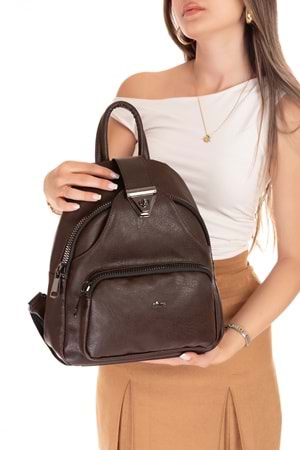 Gondol Kadın Taş Detaylı Günlük Sırt Çantası ald.1250 - T.Brown - TEK EBAT