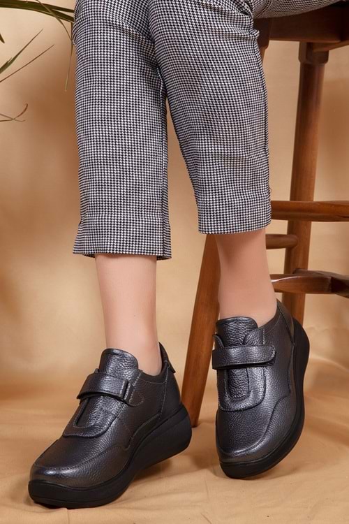 Gondol Hakiki Deri Ortopedik Ayakkabı Çelik 40 esfa.19101