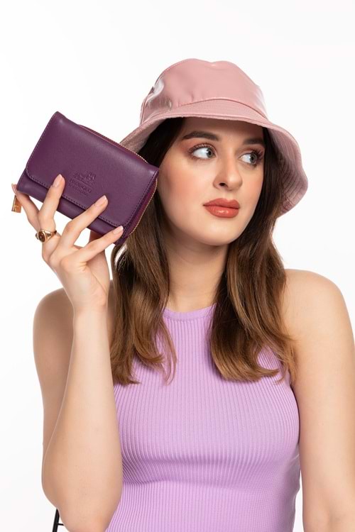 Gondol Hmx Polo Günlük Kullanışlı El Cüzdanı Hmx.113 - Mor