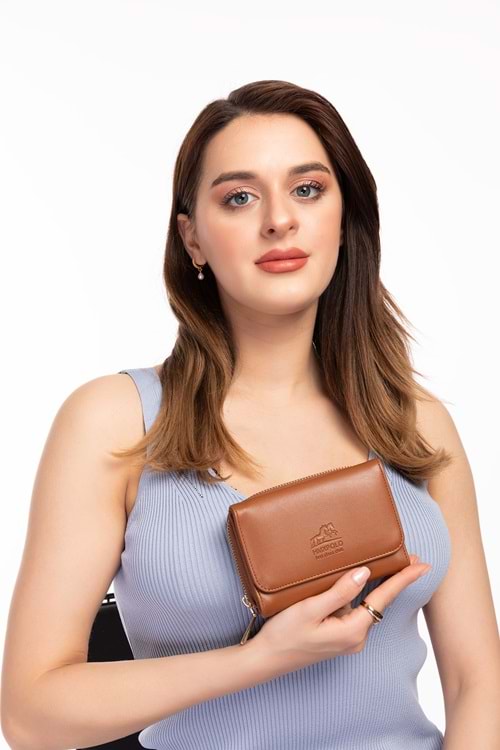 Gondol Hmx Polo Günlük Kullanışlı El Cüzdanı Hmx.113 - Taba