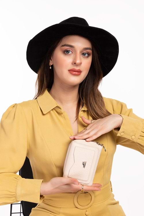 Gondol Hmx Polo Günlük Kullanışlı El Cüzdanı Hmx.198 - Krem