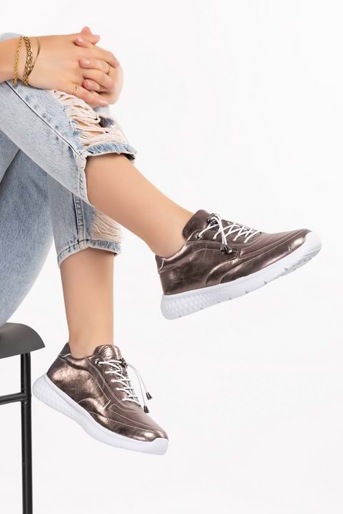 Gondol Içi Dışı Hakiki Deri Faylon Taban Hafif Spor Ayakkabı es.110 - Antrasit - 36