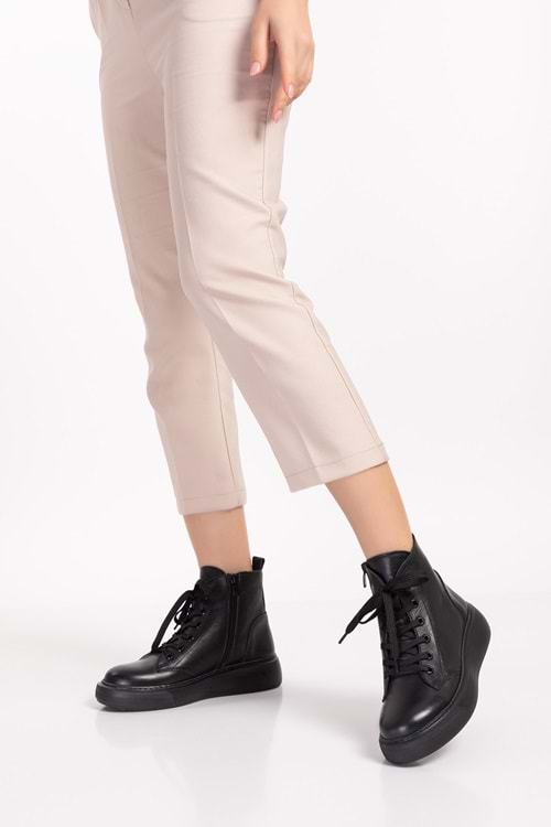 Gondol Içi Dışı Hakiki Deri Anatomik Taban Bot gap.15500 - Siyah - 40