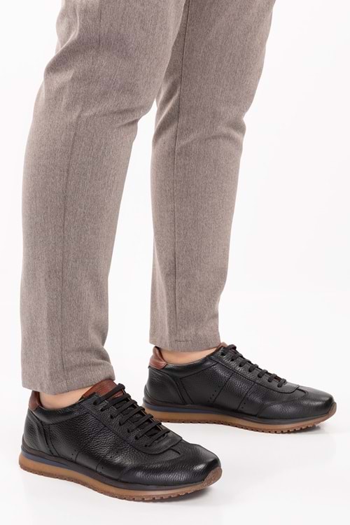 Gondol Erkek Hakiki Deri Günlük Rahat Ayakkabı src.305 - Siyah - 42