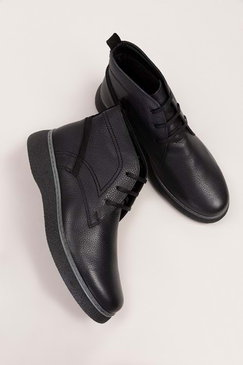 Gondol Erkek Hakiki Deri Günlük Bot src.706 - Siyah - 44