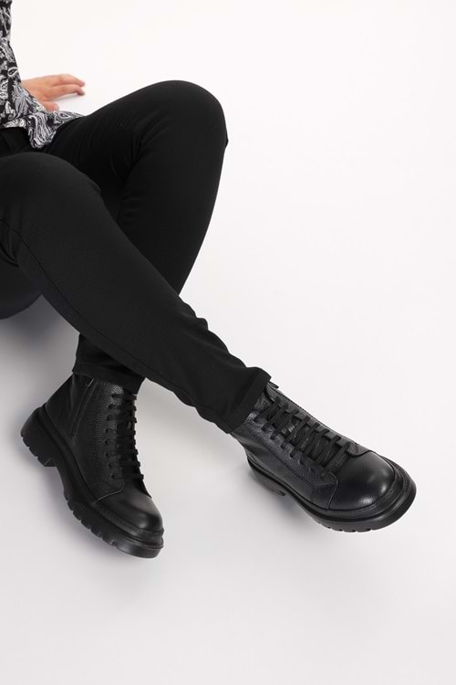 Gondol Erkek Hakiki Deri Günlük Bot src.342 - Siyah - 40