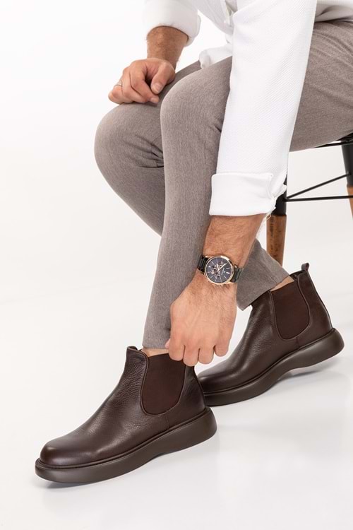 Gondol Erkek Hakiki Deri Günlük Bot src.704 - Kahverengi - 41