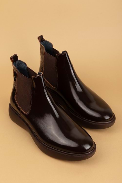 Gondol Erkek Hakiki Deri Günlük Bot src.704 - Kahve Rugan - 43