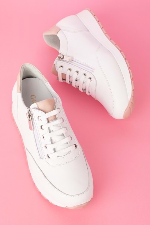 Gondol Içi Dışı Hakiki Deri Anatomik Taban Spor Ayakkabı gnd.67117 - Beyaz P.T - 36