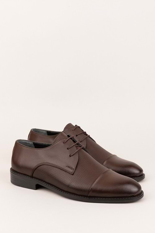Gondol Erkek Hakiki Deri Klasik Damat Ayakkabı pş.75 - Kahverengi - 40