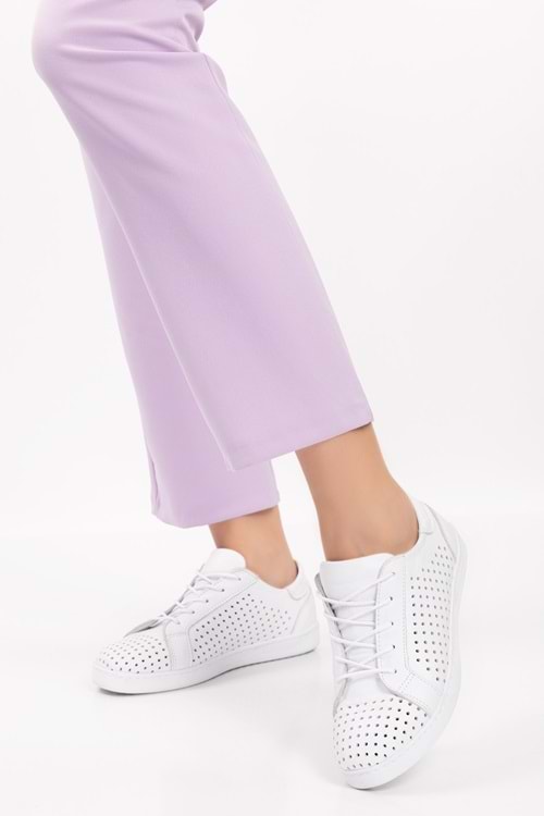 Gondol Kadın Hakiki Deri Günlük Rahat Ayakkabı gnd.108 - Beyaz - 40