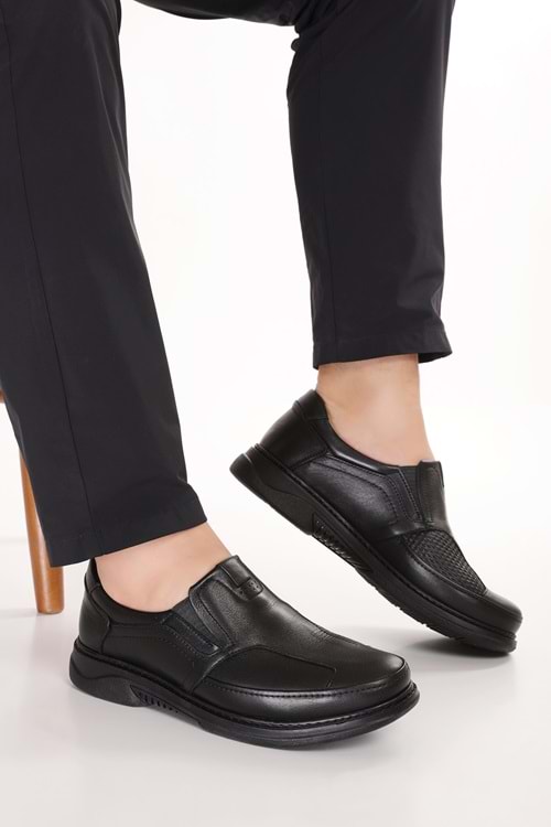 Gondol Erkek Hakiki Deri Kemik Çıkıntısına Özel Ayakkabı af.2090 - Siyah - 41