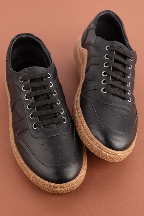 Gondol Içi Dışı Hakiki Deri Günlük Rahat Ayakkabı gnd.20570 - Siyah - 40