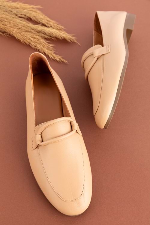 Gondol Hakiki Deri Kadın Babet tzr.109 - Nude - 40