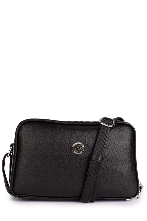 Gondol Kadın Günlük Çapraz Omuz Çantası gp.1327 - Siyah Flötr