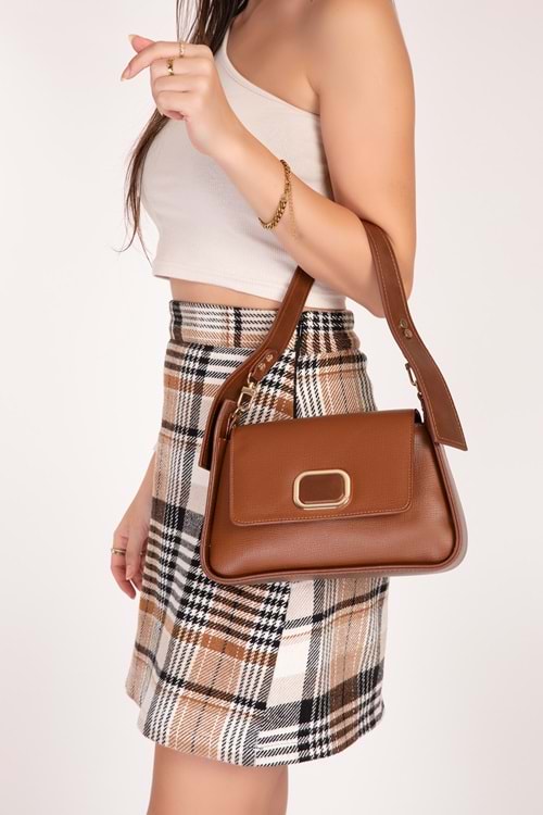 Gondol Kadın Günlük Şık El Çantası gp.1453 - Taba