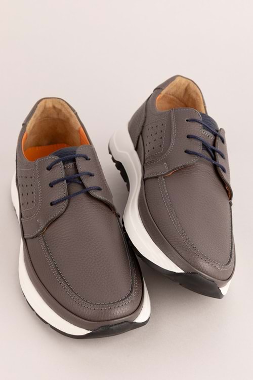 Gondol Içi Dışı Hakiki Deri Günlük Rahat Hafif Ayakkabı src.455 - Gri - 40