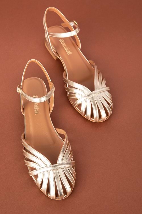 Gondol Kadın Hakiki Deri Şık Kısa Topuklu Sandalet ss.2025 - Dore - 37