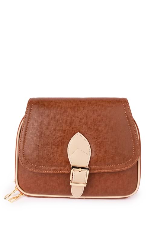 Gondol Kadın Çift Bölmeli Şık Günlük Çanta ald.1406 - Taba