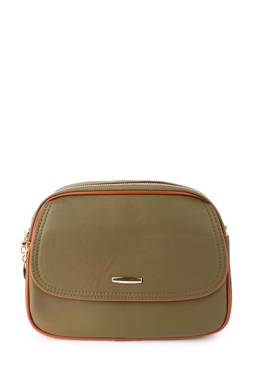 Gondol Kadın Çift Bölmeli Şık Günlük Çanta ald.1407 - Haki