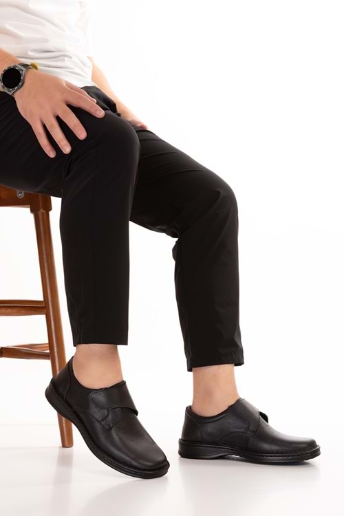 Gondol Erkek Hakiki Deri Günlük Klasik Ayakkabı kml.2029 - Siyah - 42