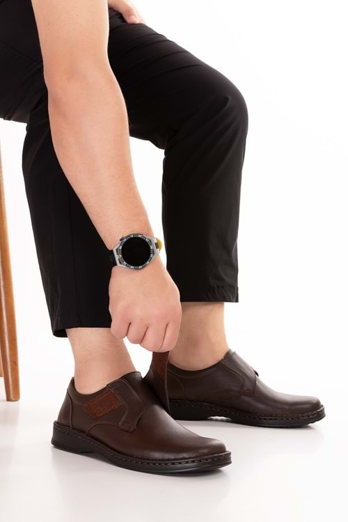 Gondol Erkek Hakiki Deri Günlük Klasik Ayakkabı kml.2029 - Kahverengi - 44