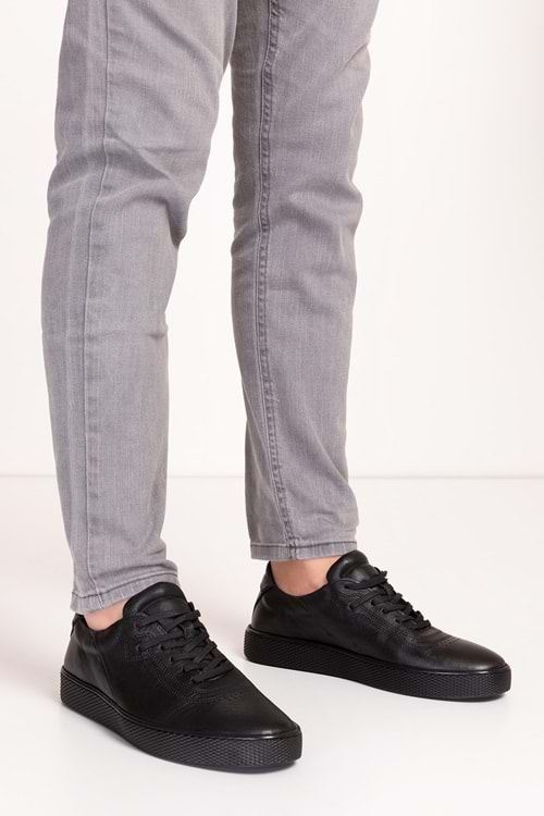 Gondol Erkek Içi Dışı Hakiki Deri Günlük Rahat Ayakkabı tnl.8010 - Siyah - 40