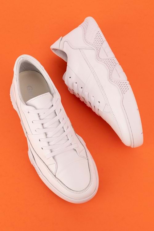 Gondol Erkek Içi Dışı Hakiki Deri Günlük Rahat Ayakkabı tnl.2522 - Beyaz - 40