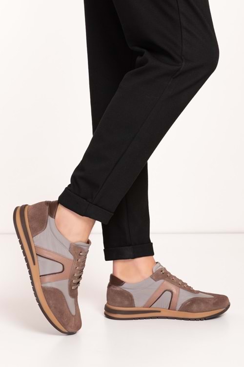 Gondol Erkek Hakiki Deri Günlük Rahat Ayakkabı ozd.3051 - Vizon - 39