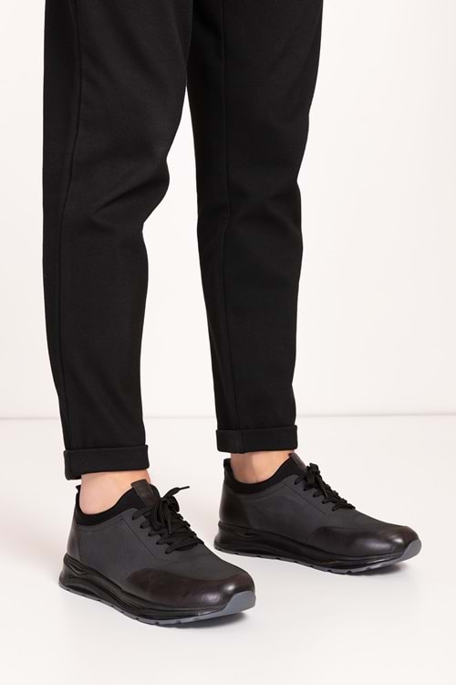 Gondol Erkek Hakiki Deri Günlük Rahat Ayakkabı ozd.3074 - Siyah - 39