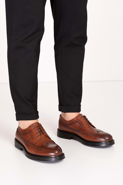 Gondol Erkek Hakiki Deri Hafif Taban Klasik Ayakkabı ny.922 - Taba - 39