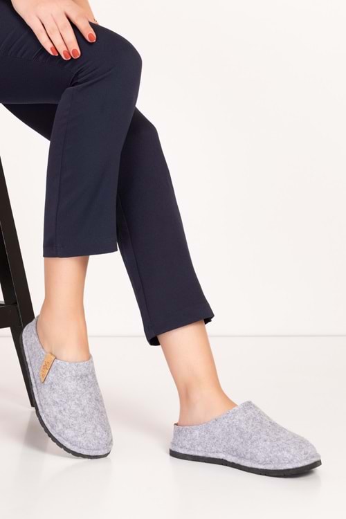 GONDOL İÇİ DIŞI KEÇE RAHAT VE HAFİF EV TERLİĞİ EV.320 - Gri - 37