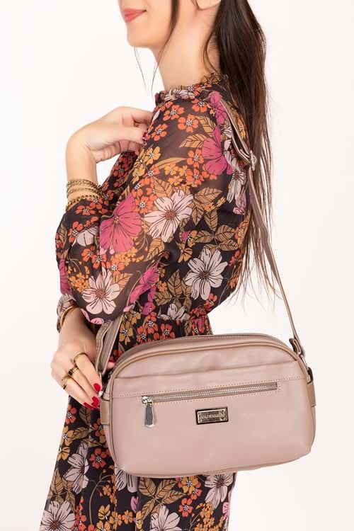 Gondol Kadın Günlük Çapraz Omuz Çantası gp.1452 - Vizon - TEK EBAT