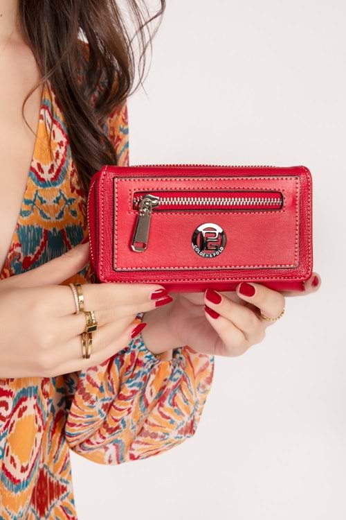 Gondol Çok Gözlü Kullanışlı Şık Cüzdan gp.1120 - kırmızı - TEK EBAT