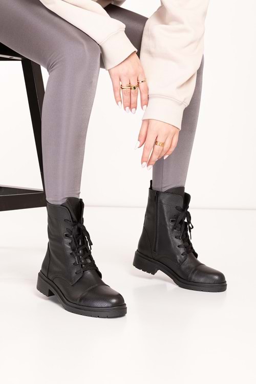 Gondol Kadın Hakiki Deri Günlük Postal wst.3020 - Siyah - 36