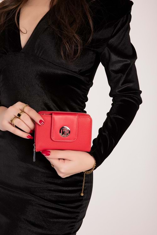 Gondol Çok Gözlü Kullanışlı Şık Cüzdan gp.1339 - kırmızı - TEK EBAT