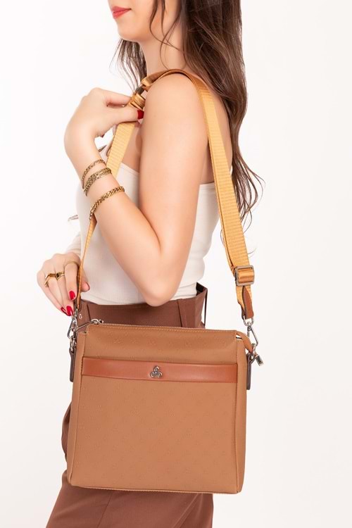 Gondol Kadın Çapraz Askı Günlük Çanta ysm.2053 - Taba - TEK EBAT