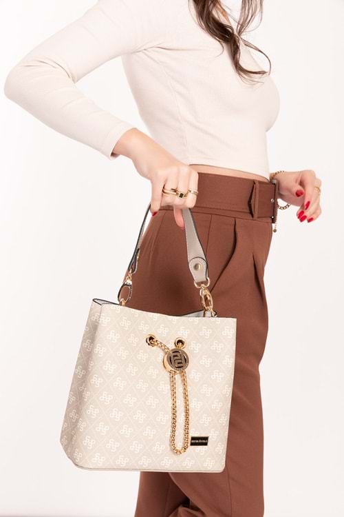 Gondol Kadın Günlük Çapraz Çanta sp.967 - Bej - TEK EBAT