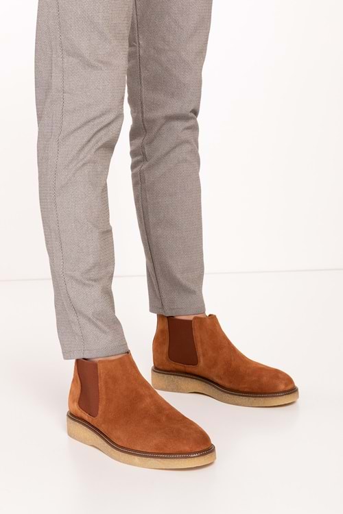 Gondol Erkek Hakiki Deri Kaucuk Taban Günlük Bot tx.77810 - Taba Süet - 40