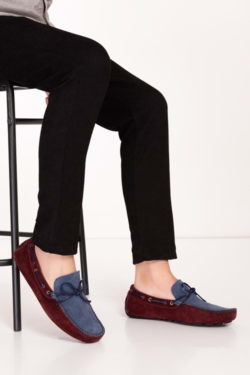 Gondol Erkek Hakiki Deri Hafif Taban Loafer Ayakkabı tx.1871 - Laci-Bordo - 41