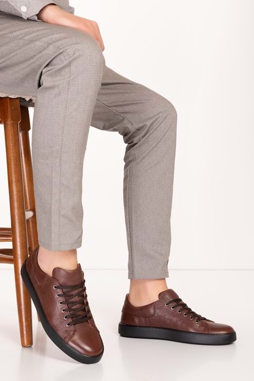 Gondol Erkek Hakiki Deri Rahat Taban Casual Ayakkabı tx.7660 - Taba - 39