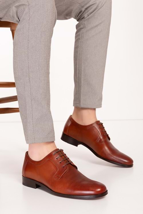 Gondol Erkek Hakiki Deri Kösele Taban Klasik Ayakkabı tx.8610 - Taba - 41